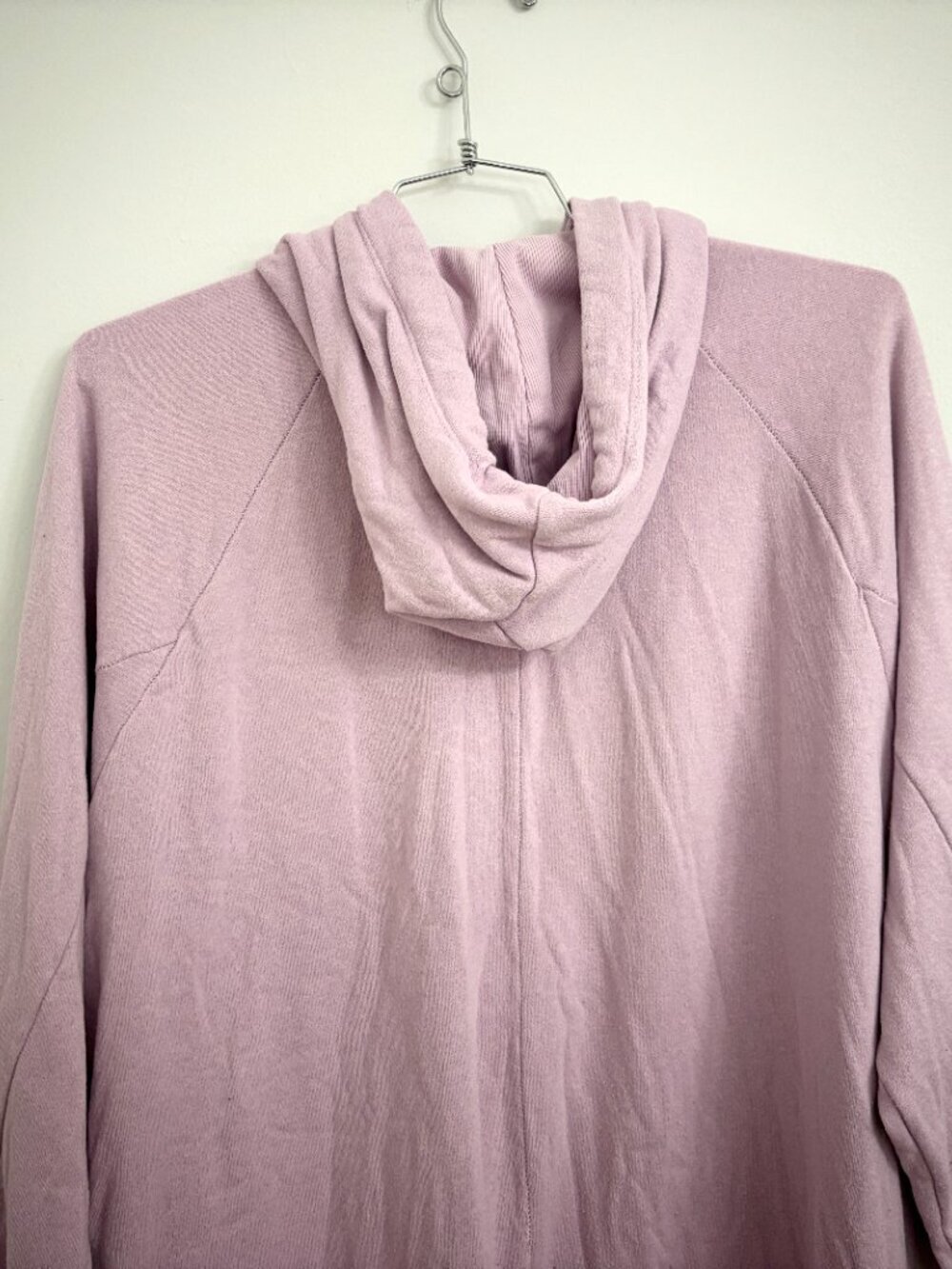 Free People Lavender Pink Oversized Long Zip Up Sweater Hoodie - XS - Picture 10 of 14
